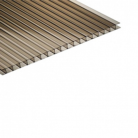 Сотовый поликарбонат Polygal Стандарт 4мм Бронза 2,10x12,00