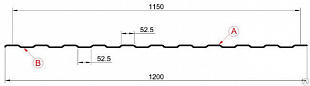 Профилированный лист С8х1150(ПЭ-01-0,45) Зеленый мох