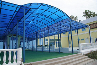 Сотовый поликарбонат Polygal Стандарт 4мм Синий 2,10x12,00