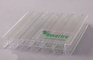 Сотовый поликарбонат Novattro 16мм прозрачный 2,10х12,0
