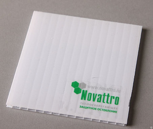 Сотовый поликарбонат Novattro 4мм белый 2,10х12,0