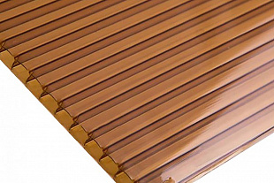 Сотовый поликарбонат Sotalight 8мм терракот 2,10x12,00