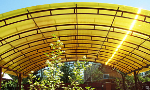 Сотовый поликарбонат Polygal Стандарт 6мм Желтый 2,10x12,00