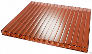 Сотовый поликарбонат Berolux 10мм терракот 2,10x12,00