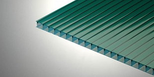 Сотовый поликарбонат Polygal Стандарт 10мм зеленый 2,10x12,00