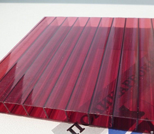 Сотовый поликарбонат Novattro 4мм гранат 2,10х12,0