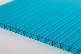 Сотовый поликарбонат Sotalight 10мм бирюза 2,10x12,00