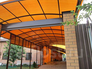 Сотовый поликарбонат Polygal Стандарт 4мм Терракот 2,10x12,00