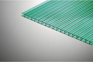 Сотовый поликарбонат Novattro 4мм зеленый 2,10х12,0