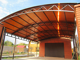 Сотовый поликарбонат Polygal Стандарт 10мм янтарь 2,10x12,00