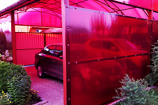 Сотовый поликарбонат Novattro 4мм гранат 2,10х12,0