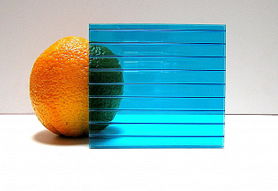 Сотовый поликарбонат Polygal Стандарт 4мм Бирюза 2,10x12,00