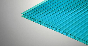 Сотовый поликарбонат Polygal Стандарт 4мм Бирюза 2,10x12,00