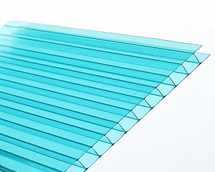 Сотовый поликарбонат Polygal Стандарт 10мм бирюза 2,10x12,00