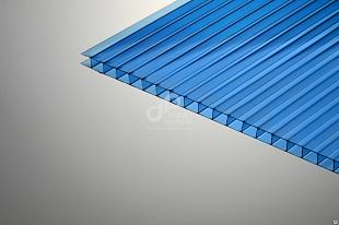 Сотовый поликарбонат Polygal Стандарт 4мм Синий 2,10x12,00