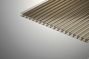 Сотовый поликарбонат Polygal Стандарт 10мм бронза 2,10x12,00