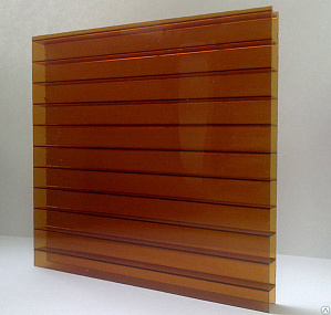 Сотовый поликарбонат Sotalight 10мм терракот (б) 2,10x12,00