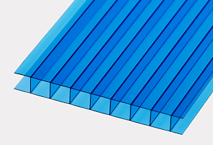 Сотовый поликарбонат Sotalight 10мм синий 2,10x12,00