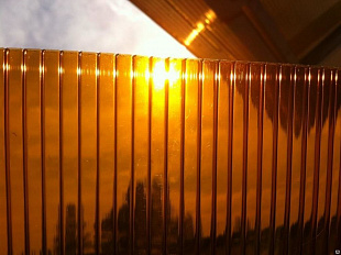 Сотовый поликарбонат Sotalight 8мм терракот 2,10x12,00